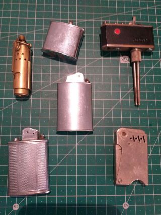 Vintage/antique Cigarette Lighters Joblot 1 Spares Or Repairs Inc Thorens,  Polo
