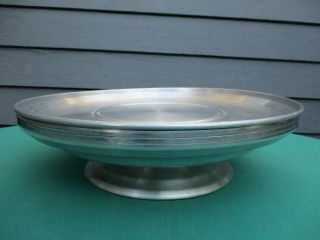 Vintage Large Aluminum Lazy Susan W/ Tray - Seafood Icer - 18 " Dia.  X 5 " - Ball