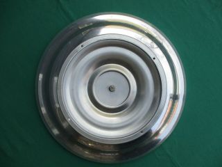 VINTAGE LARGE ALUMINUM LAZY SUSAN W/ TRAY - SEAFOOD ICER - 18 