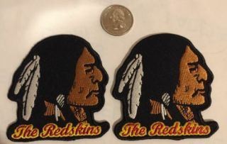 (2) Washington Redskins Vintage Embroidered Iron On Patch 3 " X 3 " Top Quality