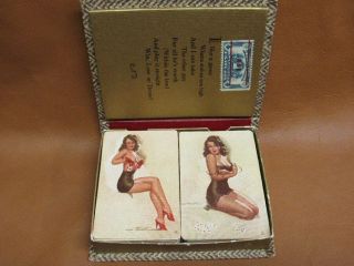 Win Lose Draw Macpherson Pin - Up Complete Two Deck Set Playing Cards Book Box