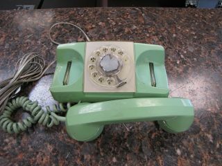 Vintage Starlite Automatic Electric Gte Rotary Dial Princess Green Phone W/cord