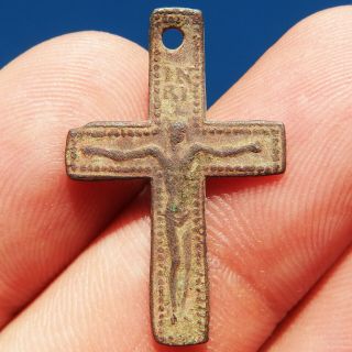 Antique Religious 19th Century Cross Old Religious Spanish Crucifix Pendant