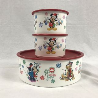 Tupperware Disney Christmas Limited Edition - Canister Set Three