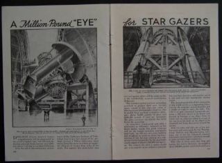 1937 Mount Palomar Telescope Observatory Vintage Construction Pictorial