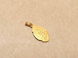 Vintage Antique 1830 10k Gold Virgin Mary Charm or Pendant 0.  7 grams 2