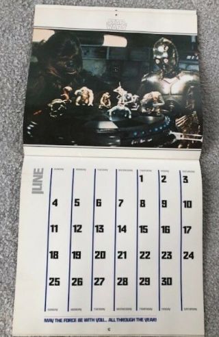 Rare Vintage The Star Wars 1978 Calendar Ballantine Books Mailer - 3