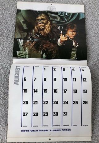 Rare Vintage The Star Wars 1978 Calendar Ballantine Books Mailer - 5