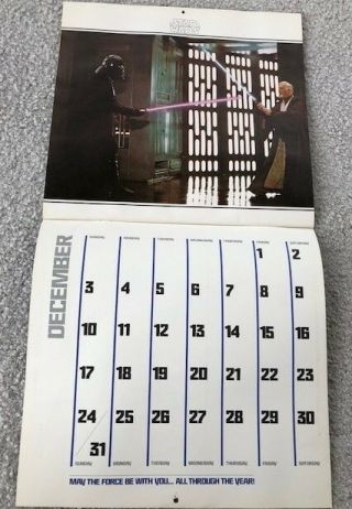 Rare Vintage The Star Wars 1978 Calendar Ballantine Books Mailer - 6