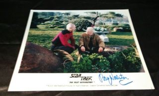 Star Trek Ray Walston Autographed/signed 8x10 Glossy Photo W/patrick Stewart