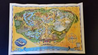 1976 Disneyland Park Map Featuring " Space Mountain Coming Summer 1977 "