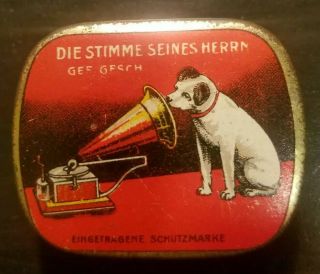 Gramophone Phonograph Needle Tin Hmv German,  Empty,  Nadeldose