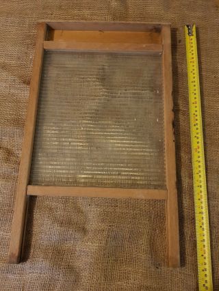 Vintage Ribbed Glass And Timber Laundry Washboard Shop Home Display