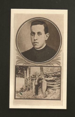 Relic Holy Card Execution Of Mexico Blessed Miguel Agustin Pro