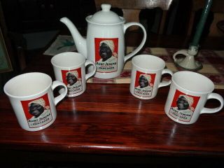 Rare 1996 Pfaltzgraff Aunt Jemima Coffee/tea Set Made For Quarter Century Club