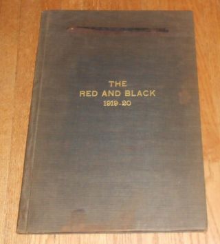 1919 Bound Volume The Red & Black Newspaper Washington & Jefferson W & J College