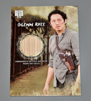 Topps The Walking Dead Rta Road To Alexandria Glenn Rhee Bat Relic Card