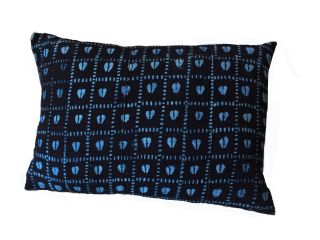 African Custom Made Indigo Cloth Pillow