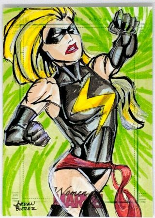 Women of Marvel Series 2 Sketch Card by Jordan Butler - Ms.  Marvel 2