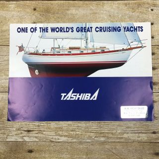 Vintage Sailboat Dealer Sales Brochures Tashiba 36 Cruising Yacht Ta - Shing Boat