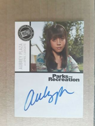 Parks And Recreation Press Pass Aubrey Plaza As April Ludgate Autograph Card