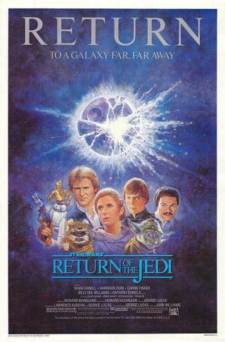 Star Wars Return Of The Jedi One Vintage Rolled Movie Poster 27x41 wow 2