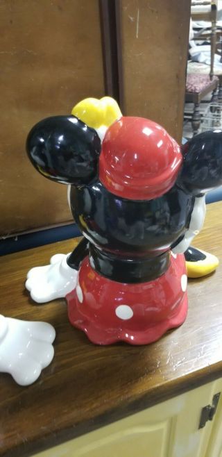 Disney ' s Mickey and Minnie Mouse Cookie Jar Treasure Craft Made in Mexico Set 6