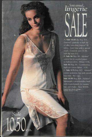 Pretty Woman In Half Slip Vintage Ad Flyer Lingerie Clipping