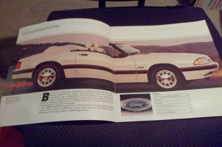 1988 Ford Mustang GT LX Dealer Showroom Brochure 3