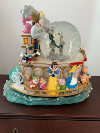 Disney Mickeys 75th Anniversary Steamboat Willie Musical Snowglobe 6