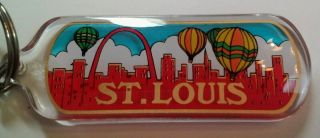 Vtg Collectible Acrylic Key Chain St.  Louis Arch Rare Vhtf Lucite