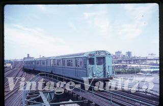 Orig Slide Nyc Subway Irt Nycta 9656 Kodachrome 7 Flushing Line Queens 1964 Nywf