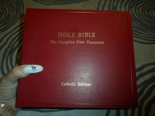 Vintage 1955 Holy Bible The Complete Testament Catholic Edition On Records
