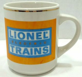 Lionel Train Collectors Coffee Mug Tea Cup Gold Rim Vintage T10
