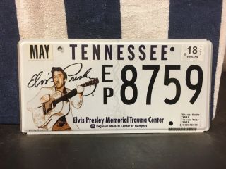 Tennessee License Plate (elvis Pressley Memorial Trauma Center)
