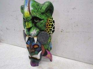 Arte Indigena Boruca Hand Carved Wooden Mask Animal Print 4