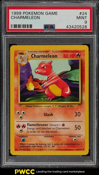 1999 Pokemon Game Charmeleon 24 Psa 9 (pwcc)