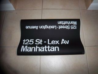 Nyc Subway Sign 125th Street Lexington Avenue Manhattan Harlem Ny Roll Sign Art
