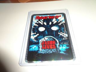 Rare Vintage Horror Movie Prism Vending Sticker Friday The 13th Jason Lives