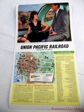 1968 Union Pacific Railroad Advertising Wall Calendar Domeliner Steamliner Era