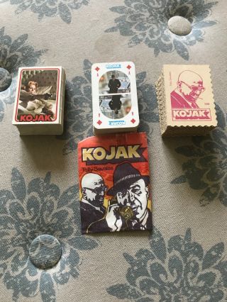 1975 Monty Gum Kojak (tv Show) Card Set 72 & Playing Card Set 56,  Puzzle Set 100