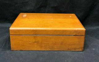 Vintage Alfred DUNHILL of London Wood Humidor Cigar Box Copper Lining Solid Wood 5