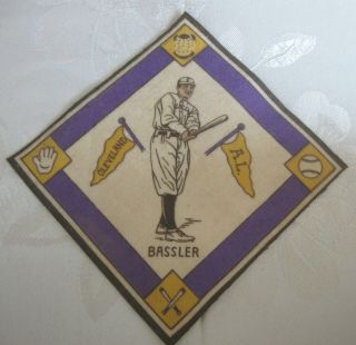 Antique 1914 Baseball Tobacco Felt Blanket Bassler