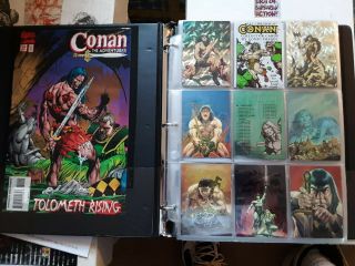 Conan All Chromium Collectors Cards Series I.  Ii.  And Iii With My Binder
