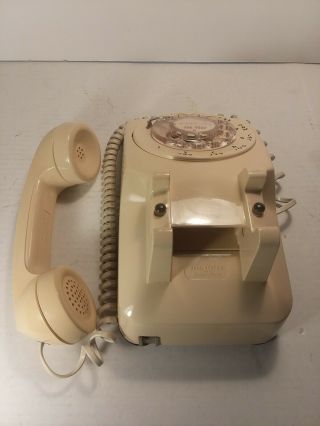 Vintage Telephone Desk Phone Bell Western Electric Cream Beige Rotary 500DM 1978 3