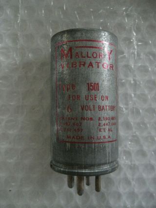 1 X Nos Nib Mallory 1501/4501 Commercial Grade Radio Vibrator - 6 Volt Int.
