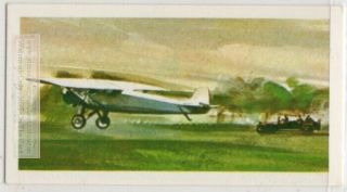 1927 Charles Lindbergh Transatlantic " Spirit Of St.  Louis " Vintage Trade Ad Card