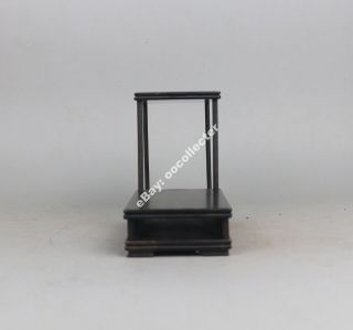 stand display pedestal black Ebony wood China rosewood shelf 高低黑檀木架子 5