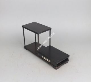 stand display pedestal black Ebony wood China rosewood shelf 高低黑檀木架子 7