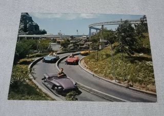 Disneyland Tomorrowland Autopia Postcard E - 3